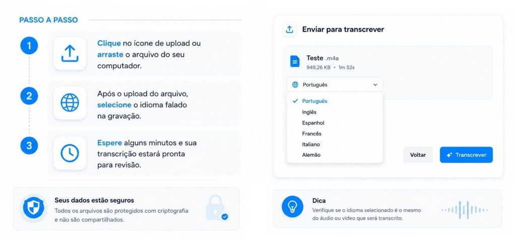 Passo a Passo Transcrição Celeste AI